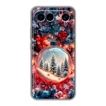 Силиконовый чехол на Vivo X300 FE с принтом Новый год