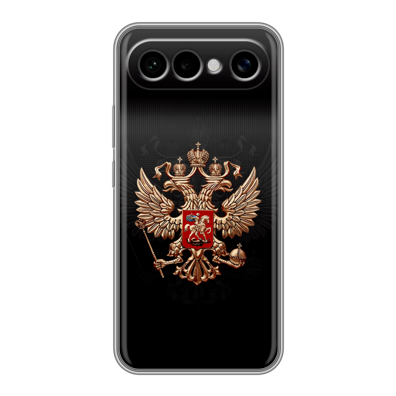 Силиконовый чехол на Vivo X300 FE с принтом Герб России Силиконовый чехол на Vivo X300 FE с принтом Герб России