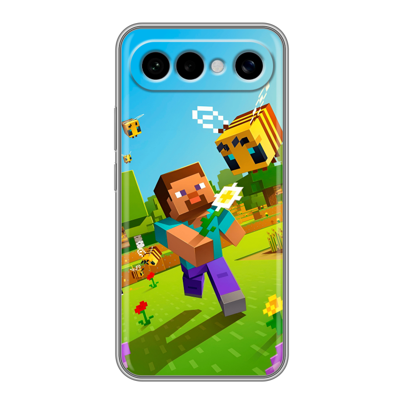 Силиконовый чехол на Vivo X300 FE с принтом Майнкрафт Minecraft Силиконовый чехол на Vivo X300 FE с принтом Майнкрафт Minecraft