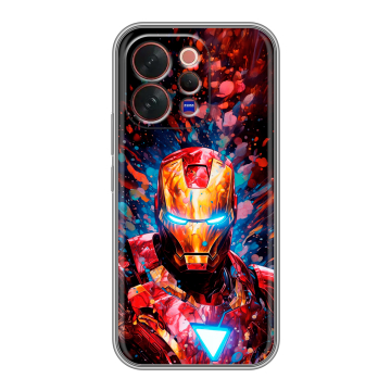 Силиконовый чехол на Vivo V70 с принтом Железный человек Ironman Силиконовый чехол на Vivo V70 с принтом Железный человек Ironman