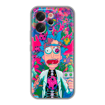 Силиконовый чехол на Vivo V70 с принтом Рик и Морти Rick Morty Силиконовый чехол на Vivo V70 с принтом Рик и Морти Rick Morty
