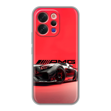 Силиконовый чехол на Vivo V70 с принтом Мерседес Mercedes AMG