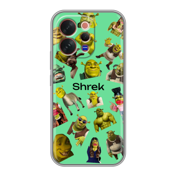 Силиконовый чехол на Vivo V70 с принтом Шрек Shrek