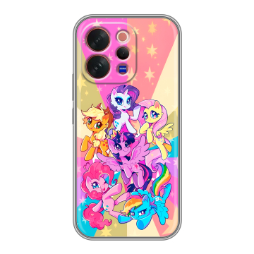 Силиконовый чехол на Vivo V70 с принтом My little pony Дружба чудо Силиконовый чехол на Vivo V70 с принтом My little pony Дружба чудо