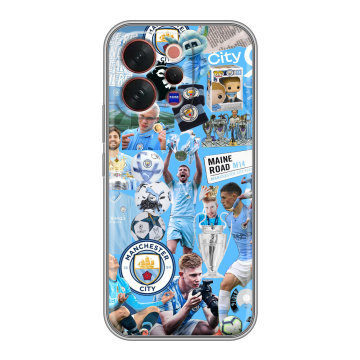 Силиконовый чехол на Vivo V70 с принтом Man City Манчестер Сити