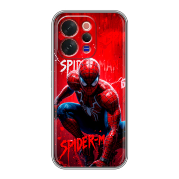 Силиконовый чехол на Vivo V70 с принтом Spiderman Человек паук Силиконовый чехол на Vivo V70 с принтом Spiderman Человек паук