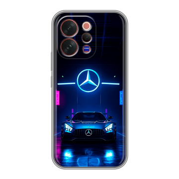 Силиконовый чехол на Vivo V70 с принтом Mercedes Мерседес Силиконовый чехол на Vivo V70 с принтом Mercedes Мерседес