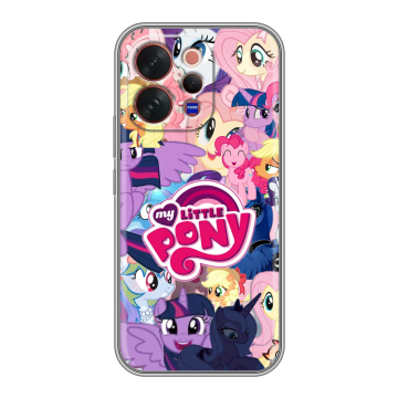 Силиконовый чехол на Vivo V70 с принтом My little pony Дружба чудо