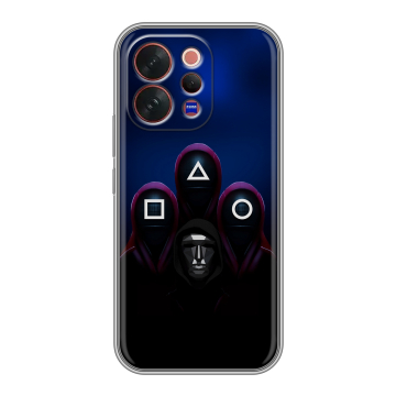 Силиконовый чехол на Vivo V70 с принтом Игра Кальмара