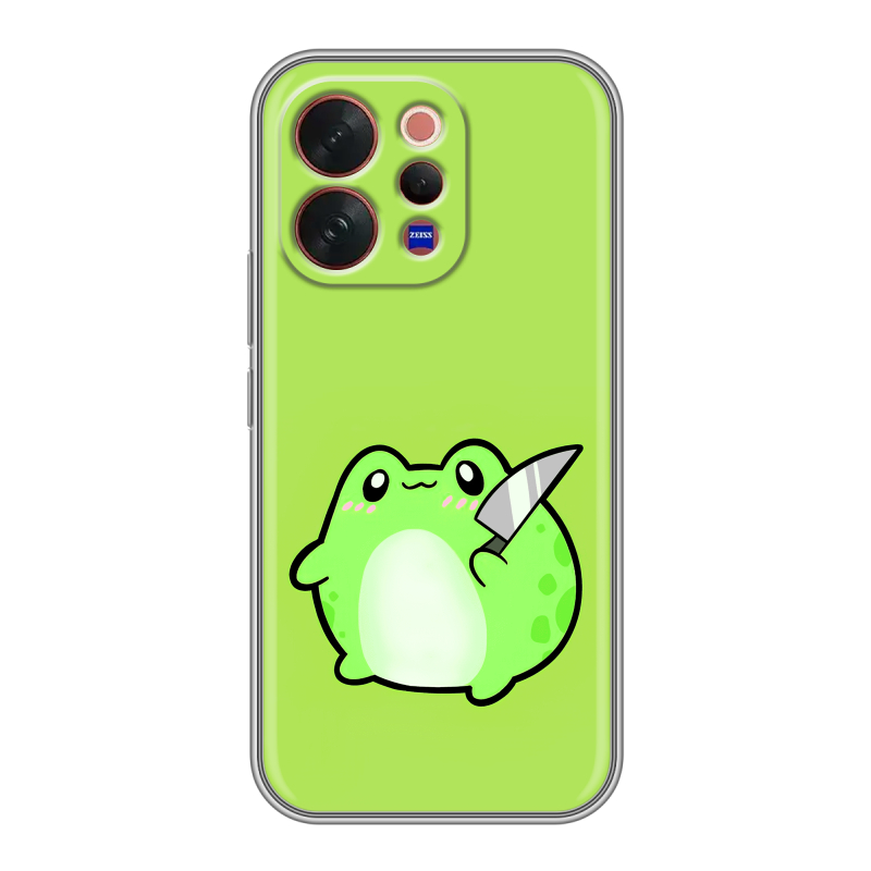 Силиконовый чехол на Vivo V70 с принтом Лягушенок Силиконовый чехол на Vivo V70 с принтом Лягушенок