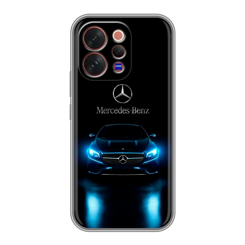 Силиконовый чехол на Vivo V70 с принтом Mercedes Мерседес Силиконовый чехол на Vivo V70 с принтом Mercedes Мерседес