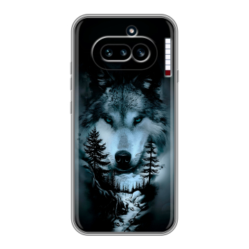 Силиконовый чехол на Nothing Phone (4a) с принтом Лесной волк Силиконовый чехол на Nothing Phone (4a) с принтом Лесной волк
