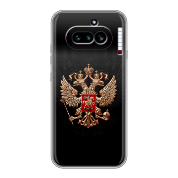 Силиконовый чехол на Nothing Phone (4a) с принтом Герб России Силиконовый чехол на Nothing Phone (4a) с принтом Герб России