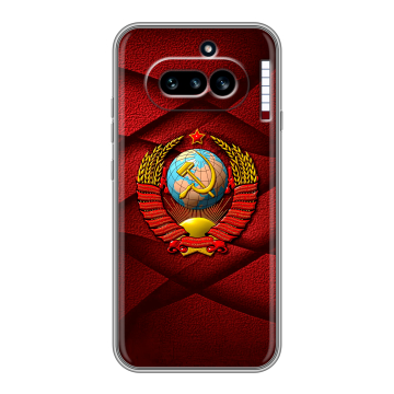 Силиконовый чехол на Nothing Phone (4a) с принтом Герб СССР