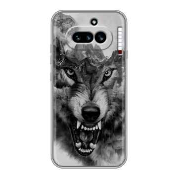 Силиконовый чехол на Nothing Phone (4a) с принтом Волк