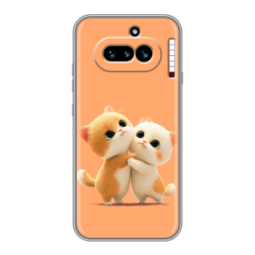 Силиконовый чехол на Nothing Phone (4a) с принтом Милые котики Силиконовый чехол на Nothing Phone (4a) с принтом Милые котики