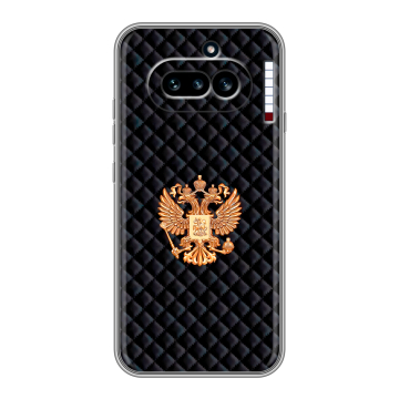 Силиконовый чехол на Nothing Phone (4a) с принтом Герб России принт