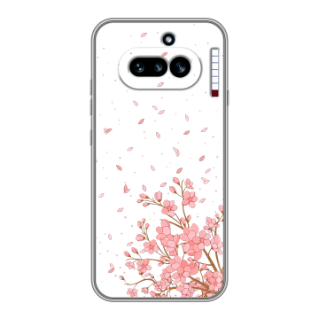Силиконовый чехол на Nothing Phone (4a) с принтом Ветка сакуры Силиконовый чехол на Nothing Phone (4a) с принтом Ветка сакуры