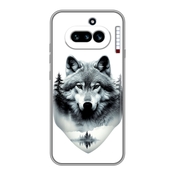 Силиконовый чехол на Nothing Phone (4a) с принтом Волк в лесу Силиконовый чехол на Nothing Phone (4a) с принтом Волк в лесу
