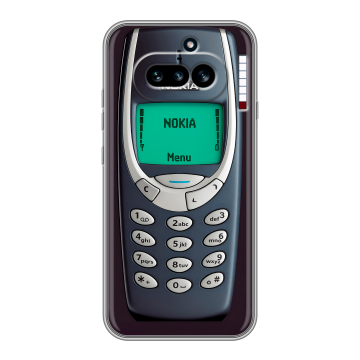 Силиконовый чехол на Nothing Phone (4a) с принтом Старый телефон Силиконовый чехол на Nothing Phone (4a) с принтом Старый телефон