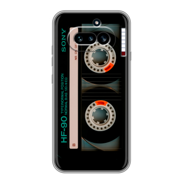 Силиконовый чехол на Nothing Phone (4a) с принтом Кассета