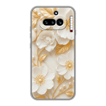 Силиконовый чехол на Nothing Phone (4a) с принтом Цветы