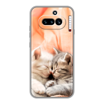 Силиконовый чехол на Nothing Phone (4a) с принтом Котята Силиконовый чехол на Nothing Phone (4a) с принтом Котята