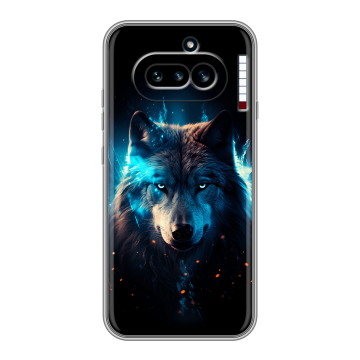 Силиконовый чехол на Nothing Phone (4a) с принтом Волк ночной Силиконовый чехол на Nothing Phone (4a) с принтом Волк ночной