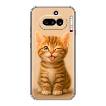 Силиконовый чехол на Nothing Phone (4a) с принтом котенок