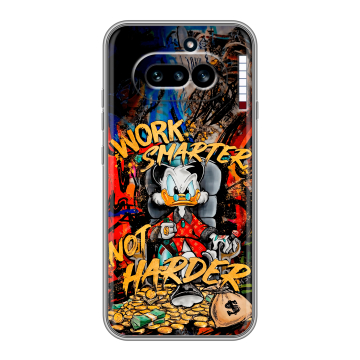 Силиконовый чехол на Nothing Phone (4a) с принтом Дональд Дак Деньги