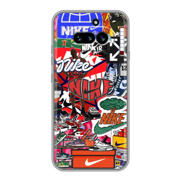 Силиконовый чехол на Nothing Phone (4a) с принтом Найк Nike яркий Силиконовый чехол на Nothing Phone (4a) с принтом Найк Nike яркий