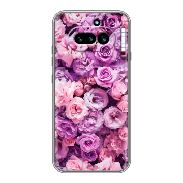 Силиконовый чехол на Nothing Phone (4a) с принтом лавандовые розы Силиконовый чехол на Nothing Phone (4a) с принтом лавандовые розы