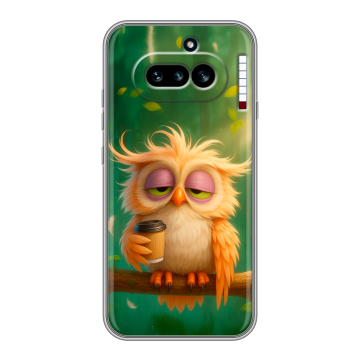 Силиконовый чехол на Nothing Phone (4a) с принтом сова