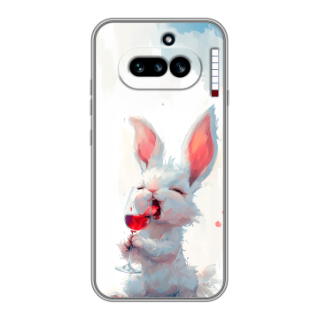 Силиконовый чехол на Nothing Phone (4a) с принтом кролик зайчик Силиконовый чехол на Nothing Phone (4a) с принтом кролик зайчик