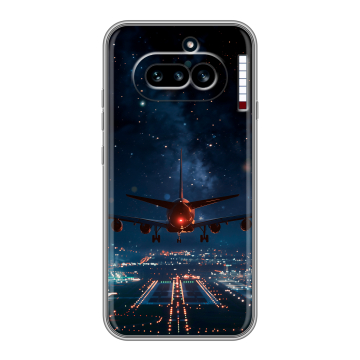 Силиконовый чехол на Nothing Phone (4a) с принтом самолет Силиконовый чехол на Nothing Phone (4a) с принтом самолет