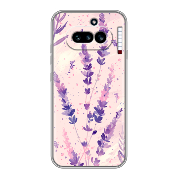Силиконовый чехол на Nothing Phone (4a) с принтом цветы лаванда