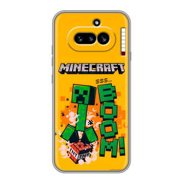 Силиконовый чехол на Nothing Phone (4a) с принтом Майнкрафт Minecraft
