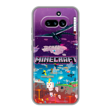Силиконовый чехол на Nothing Phone (4a) с принтом Майнкрафт Minecraft