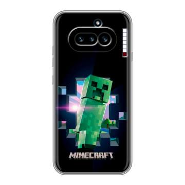 Силиконовый чехол на Nothing Phone (4a) с принтом Майнкрафт Minecraft
