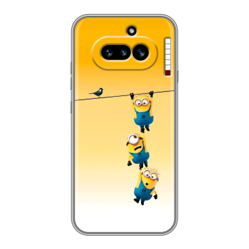 Силиконовый чехол на Nothing Phone (4a) с принтом Миньоны