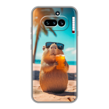 Силиконовый чехол на Nothing Phone (4a) с принтом Капибара Силиконовый чехол на Nothing Phone (4a) с принтом Капибара