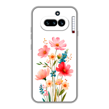 Силиконовый чехол на Nothing Phone (4a) с принтом Цветы Силиконовый чехол на Nothing Phone (4a) с принтом Цветы