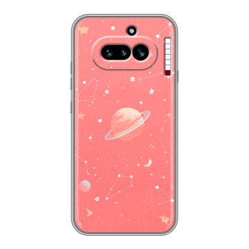 Силиконовый чехол на Nothing Phone (4a) с принтом Розовый космос Силиконовый чехол на Nothing Phone (4a) с принтом Розовый космос