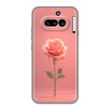 Силиконовый чехол на Nothing Phone (4a) с принтом Розовая роза Силиконовый чехол на Nothing Phone (4a) с принтом Розовая роза