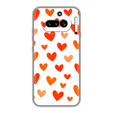 Силиконовый чехол на Nothing Phone (4a) с принтом Сердечки Силиконовый чехол на Nothing Phone (4a) с принтом Сердечки