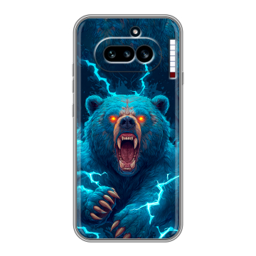 Силиконовый чехол на Nothing Phone (4a) с принтом Медведь Силиконовый чехол на Nothing Phone (4a) с принтом Медведь