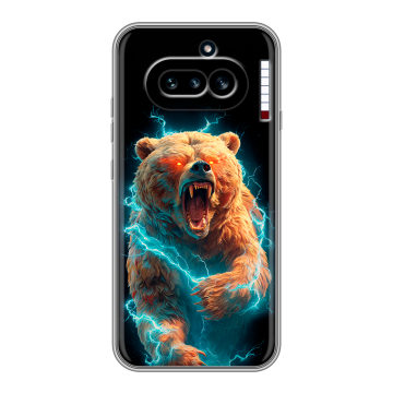 Силиконовый чехол на Nothing Phone (4a) с принтом Медведь Силиконовый чехол на Nothing Phone (4a) с принтом Медведь