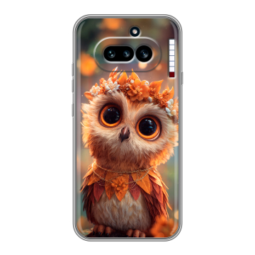 Силиконовый чехол на Nothing Phone (4a) с принтом Милая сова Силиконовый чехол на Nothing Phone (4a) с принтом Милая сова
