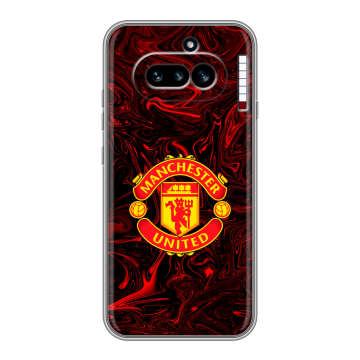 Силиконовый чехол на Nothing Phone (4a) с принтом Manchester United Силиконовый чехол на Nothing Phone (4a) с принтом Manchester United