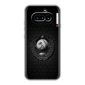 Силиконовый чехол на Nothing Phone (4a) с принтом Герб Флаг СССР Силиконовый чехол на Nothing Phone (4a) с принтом Герб Флаг СССР